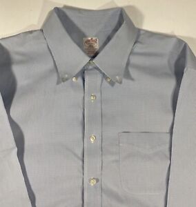 Men's Brooks Brothers 346 Long Sleeve Original Polo Shirt Non Iron Sz 17 1/2 4/5