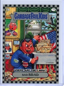 2010 Topps Garbage Pail Kids Flashback 1 BAD BRAD 75B SILVER PARALLEL Sticker - Picture 1 of 1