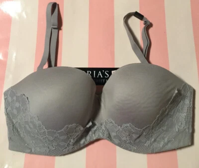 NUEVO CON ETIQUETAS VICTORIAS SECRET Forrado Multidireccional Sin Tirantes 32DD Sujetador Body Por Victoria N6450 Foto 1 de 4
