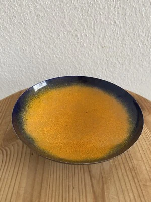 Messingschale rund Punze Fisch wohl Fischland 50er Jahre vintage Rockabilly - Bild 1 von 4