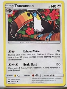 Tarjeta Pokémon Toucannon 108/149 LP B2G1F Rara No Holo Luna Sol $2 Envío Combinado - Imagen 1 de 3