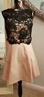 Lipsy Pink Lace And Sequin Detail Prom Dress Size 12