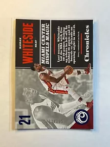 Hassan Whiteside 2017-18 Panini Chronicles Blue Foil SP #ed /199 #13 Heat - Picture 1 of 2