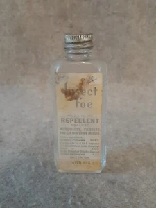 Vintage Fish & Tackle Angelglas Flasche Werbung Käfer Insektenfeind - Bild 1 von 9