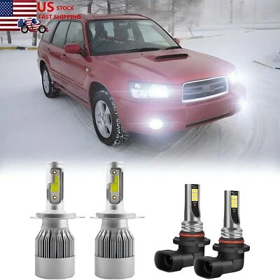 Faro LED luces altas/bajas + faros antiniebla bombillas para Subaru Forester 1998-2002 Foto 1 de 4