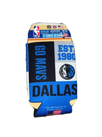 Dallas Mavericks Mavs can cooler koozie holder mavs 2 sided! NBA MFFL Cover