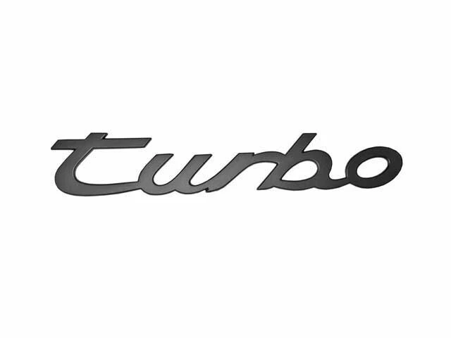 Porsche 944 Turbo "Turbo" Emblem in Black Genuine 95155909300 - Image 1 of 1