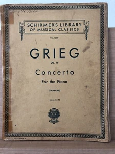 Grieg, Edvard [Edward] CONCERTO FOR THE PIANO Op. 16, Concerto in "A" Minor - Picture 1 of 12