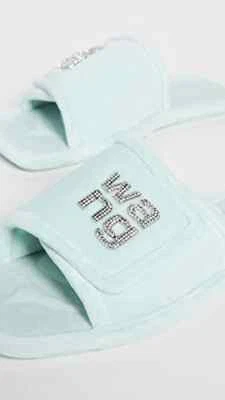 Zapatilla deslizante con logotipo de cristal ALEXANDER WANG Lana talla 36 precio de venta sugerido por el fabricante: $395,00 Foto 1 de 4