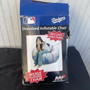 Dodgers OVER SIZED INFLATABLE CHAIR WITH PUMP 42 X 42 X 28 NEW - Picture 1 of 4