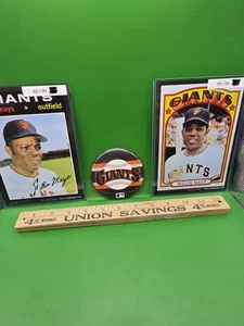 3.5" Button Badge Pin ~San Fransisco Giants ~ Willie Mays 5x7 Cards Lot Rare - Picture 1 of 6