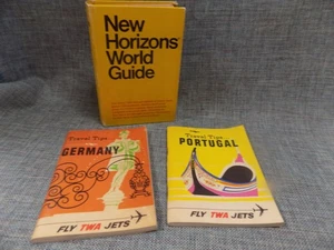3 Books FLY TWA JETS Travel Tips Germany Portugal 1963 & PAN AM WORLD GUIDE 1971 - Picture 1 of 8