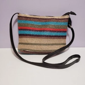 Purse Synthetic Plastic Straw Type Multicolored Handbag Lightweight 7"×9" - Picture 1 of 7