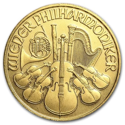 1996 Austria 1/4 oz Gold Philharmonic BU - Image 1 of 2