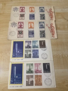 VATICAN CITY 1950s STAMP ENVELOPES x4 - Picture 1 of 3