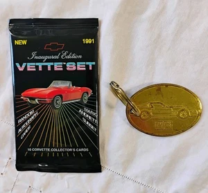 Vintage Corvette Messing Schlüsselanhänger Ring GM 1975 von 1983 Technik Tag der offenen Tür - Bild 1 von 5