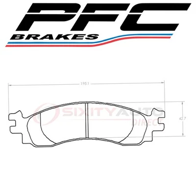 PFC Brakes Front Disc Brake Pad Set for 2006-2010 Mercury Mountaineer - bb Foto 1 de 4
