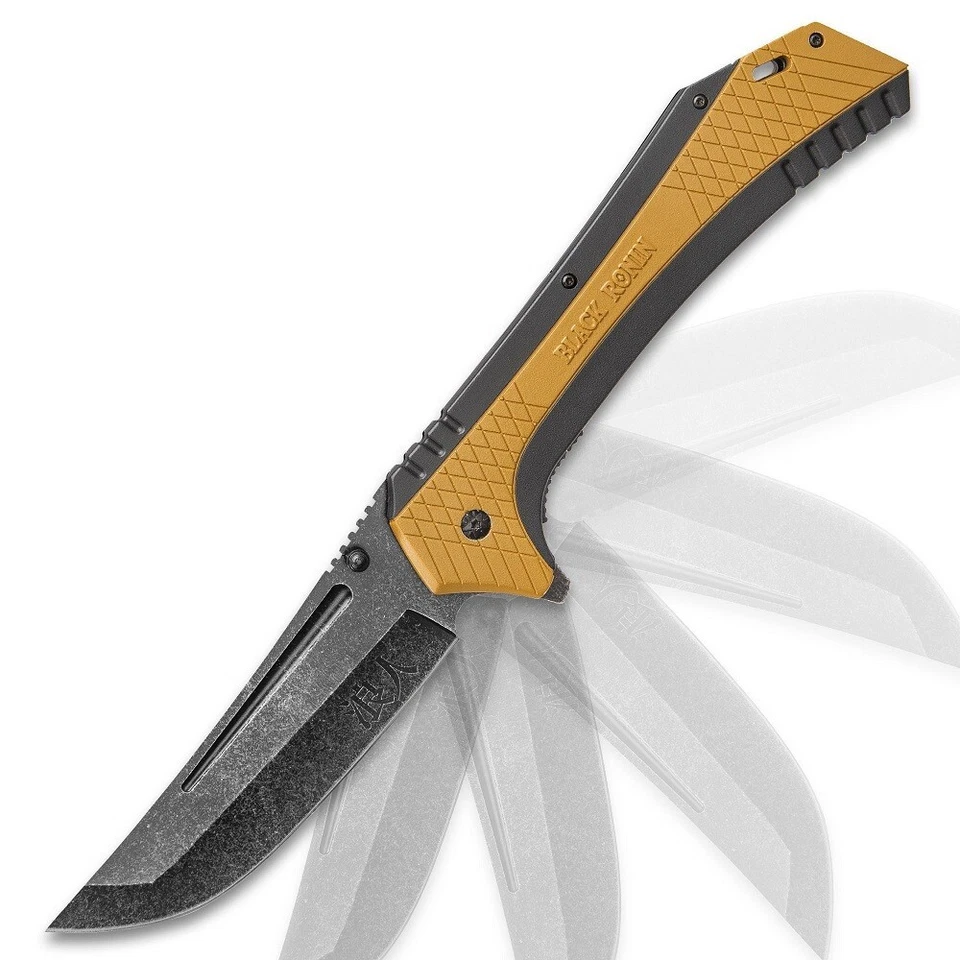 Navaja de Bolsillo Gigante 12" Negra Ronin Maximus Apertura Asistida - ¡GRAN MONSTRUO! Foto 1 de 4