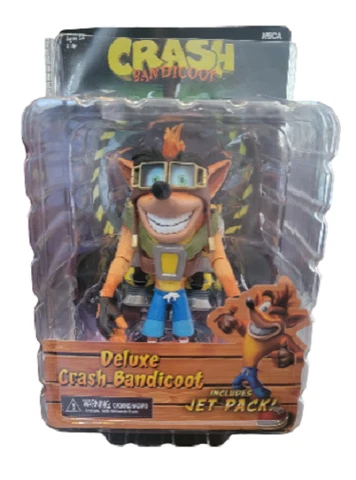 DELUXE CRASH BANDICOOT with JET PACK 7" inch Action Figure Neca - Free Shipping Cover