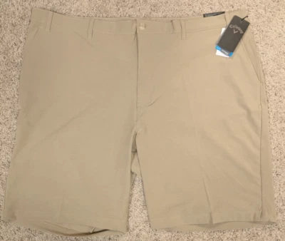 Pantalones Cortos Callaway Para Hombres 50B Grande Marrón Golf Elastizados Absorbentes Rendimiento Bolsillos UPF Foto 1 de 4
