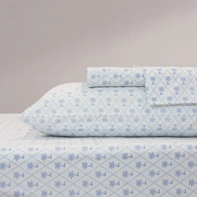 Tommy Bahama Diamond Palm Sheet Set Breeze Blue