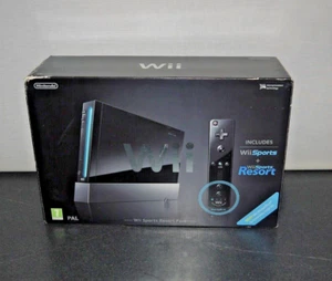 Nintendo Wii Black Console Boxed - Picture 1 of 7