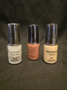 Lot Of 3  Luminess Airbrush Makeups Brightener, Primer  & Soft Rose (.25 oz ) - Picture 1 of 7