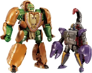 TAKARA TOMY TRANSFORMERS BEAST WARS AGAIN BWVS-02 RHINOX & SCORPONOCK - Picture 1 of 7