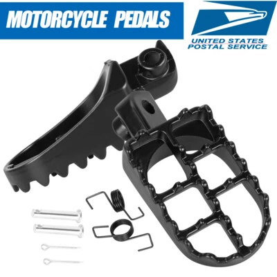 2 piezas estriberas negras para motocicletas almohadilla para pedal reposapiés estriberas para moto de cross aluminio Foto 1 de 4