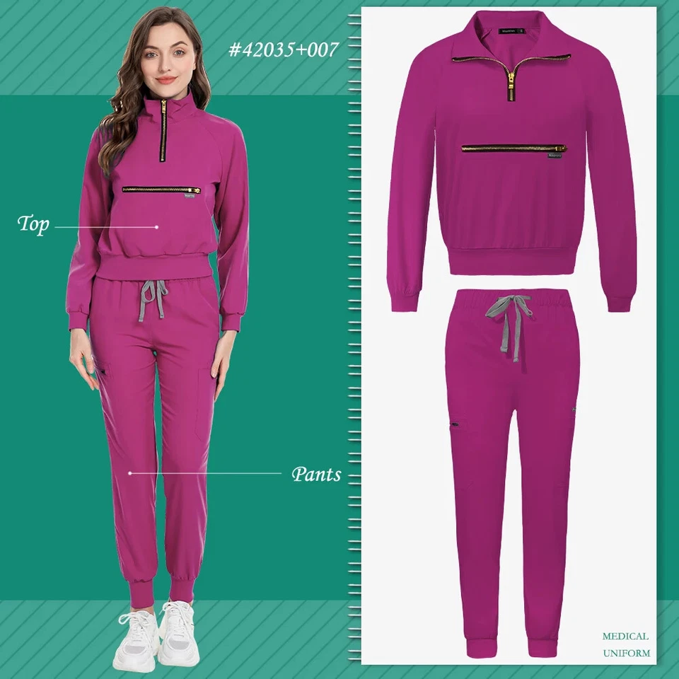 Cuidado de la salud Escuela de Medicina Accesorios Enfermera Ropa de Trabajo Uniforme Exfoliante Pantalón para Correr Foto 1 de 4