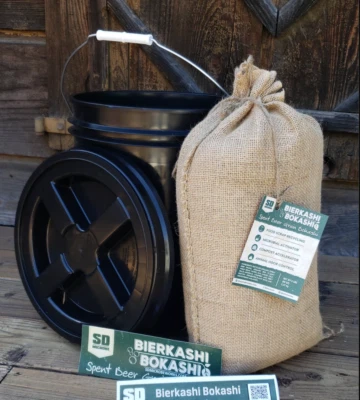 Bokashi Composting Bin,  Easy Odor-free Kitchen Composter 5 Gal + 5 lb Bokashi - Image 1 of 3