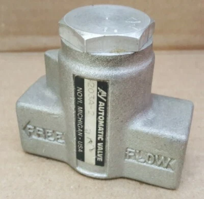 Automatic Valve 1/4" Check Valve 203A-2 - Cast Aluminum - New Old Stock - Image 1 of 4