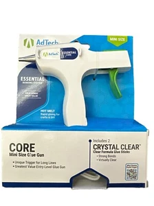 AD TECH Mini Hot Melt Glue Gun w/2 Clear Sticks HIGH TEMP - Picture 1 of 2