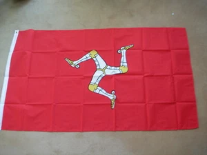 ISLE OF MAN I.O.M. FLAG 3 x 2 BRAND NEW POLYESTER POSTFREE IN UK - Picture 1 of 1
