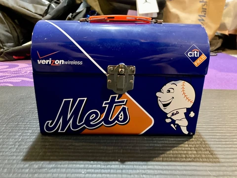 New York Mets Mascot Mr. Met SGA Metal Lunchbox - Verizon Citi Field Promo EUC Cover