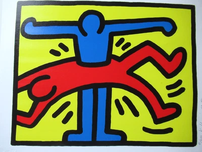 KEITH HARING: Aus Pop Shop, Siebdruck, Original signiert von 1989 mit Expertise - Bild 1 von 4