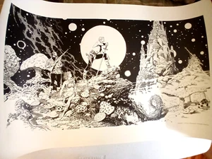 ART AL WILLIAMSON RARE FLASH GORDON PRINT 1978 NCS VINTAGE ON ORIGINAL STOCK PAP - Bild 1 von 1