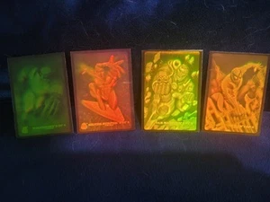Fleer Marvel Universe V 1994 hologramas #1-4 Spiderman, Wolverine, Silver Surfer, - Imagen 1 de 5