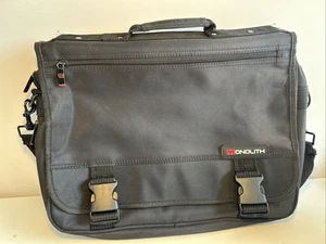 Monolith Expanding Laptop Bad Flapover Briefcase Black Microfibre 3192 - Photo 1/8