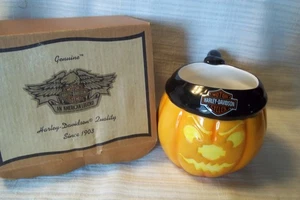 Harley Davidson JACK O' LANTERN MUG - PUMPKIN / HALLOWEEN - Picture 1 of 3