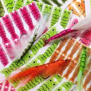 Respaldos de imitación de mosca de camarón para atar mosca lubina salmón pesca con mosca L - Imagen 1 de 15