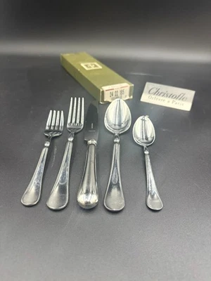 OASIS ACIER CHRISTOFLE FRANCE STAINLESS 5 PC PLACE SETTING - Image 1 of 4