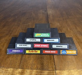 VINTAGE LOT OF 10 INTELLIVISION VIDEO GAMES Cartridges Burgertime, Frog Bog, Etc