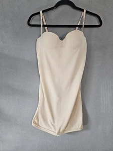 Victoria's Secret Slip Dress Body Shaper Ajustable Strap Beige 36B Shapewear  - Picture 1 of 12