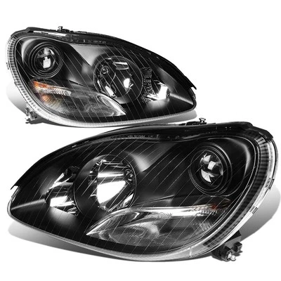 For 2000-2006 Mercedes S430 S500 S600 Projector Headlight Headlamps W220 Black - Image 1 of 4