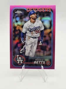 2024 Topps Chrome Mookie Betts Pink Refractor #296 Los Angeles Dodgers - Bild 1 von 2