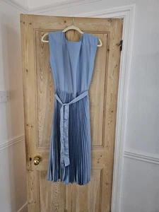 Pastel Light Pale Blue Dress With Belt - Picture 1 of 6