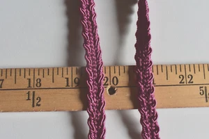 MADI DARK SCROLL GIMP COTTON TRIM 3 YARDS X 1/2 INCH WIDE - Picture 1 of 2