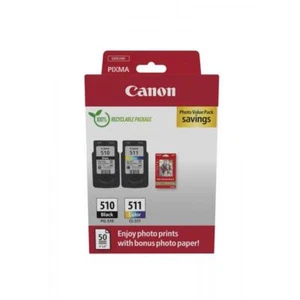 INK CANON PG510/CL511 CMYK+ CARTA F OTO IP2700, MP230, MP252, MP272, - Foto 1 di 2