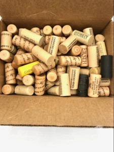 Synthetic Wine Corks 100 used corks for crafts, fishing-bobbers, Christmas decor - Picture 1 of 2